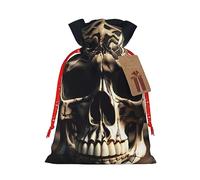 KoNsev Bolsa de regalo con cordón de hueso de esqueleto de rollo de roca, regalo de vacaciones, decoración para Navidad y Halloween, suministros de fiesta de 4.7 x 6.9 pulgadas