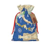 KoNsev Bolsa de regalo con cordón de mapa de Grecia, regalo de vacaciones, decoraciones de regalos para suministros de fiesta de Navidad