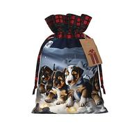 KoNsev Bolsa de regalo con cordón para cachorros Husky Puppies, 8.3 x 11.8 pulgadas