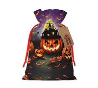 KoNsev Bolsa de regalo con cordón para el día de Halloween, regalo de vacaciones, decoración para Navidad y Halloween, suministros de fiesta de 4.7 x 6.9 pulgadas