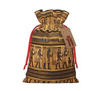 KoNsev Egypt Jeroglyphics - Bolsa de regalo con cordón, regalo de vacaciones, decoraciones de regalos para suministros de fiesta de Navidad