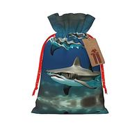 KoNsev Hammerhead Sharks Bolsa de regalo con cordón, regalo de vacaciones, decoración para Navidad y suministros de fiesta de Halloween 8.3 x 11.8 pulgadas