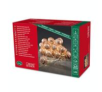 Konstsmide 3156-603EE Decoración Interior 24 Leds Cobre Estilo Marroquí Bolas De Metal Cadena De Luz - Blanco Cálido