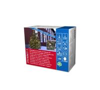 Konstsmide 3610-140 - Guirnalda de micro LED (40 diodos de luz blanca cálida, varias funciones, transformador exterior 24 V, 2,4 W, cable negro)