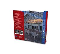Konstsmide 4144-800 - Juego de cadenas LED para jardín de cerveza (incluye regulador de intensidad, 10 diodos de color ámbar, 24 V, IP44, 15 W, cable negro)