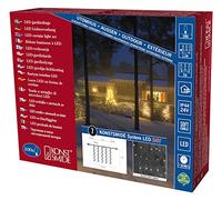 Konstsmide 4614 - 107 - Cortina de Hightech System Ampliación/luz LED/para exterior (IP44)/VDE/100 diodos de blanco cálido/Negro Soft Cable