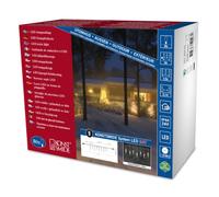 Konstsmide 4652-103 - Sistema de extensión de iluminación LED de alta tecnología (motivo de carámbanos, 50 diodos de blanco cálido, 3 W, transparente)
