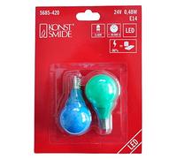 Konstsmide 5685 - 420 Pera/de repuesto para cadena de luces LED/VDE/24 V, 0,24 W/2 ampolla/Bombillas de colores/E14 rosca