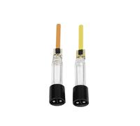 Konstsmide 5688-520 - Bombilla LED de repuesto para cadena de luces (2 unidades, 0,25 W, casquillo negro), color rojo y amarillo