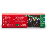 Konstsmide 6300-500 - Mini guirnalda de bombillas LED (10 diodos de colores, diseño retro, 230 V, 0.48 W, para interiores, cable verde)