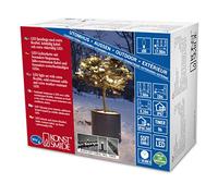 Konstsmide 6631-117 - Tira de 80 luces micro led de color blanco cálido, con temporizador de 9 h, con aislamiento, transformador exterior de 24V, cable blando de color negro