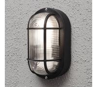 Konstsmide Aplique de exterior Elmas ovalado, negro