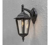 Konstsmide Aplique de exterior Firenze, negro, portalámpara inferior, 48 cm