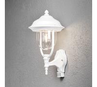 Konstsmide Aplique de pared ext. Parma, sensor de mov. blanco