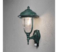 Konstsmide Aplique de pared ext. Parma, sensor de mov., verde