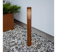 Konstsmide Bolardo luminoso Pistoia, color óxido, altura 95 cm, metal, IP54