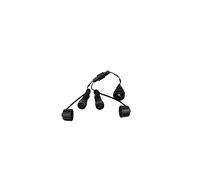 Konstsmide Cable de distribución 1 en 2 salidas, para 1 cadena de luces compacta y de fiesta y 1 extensión de sistema de 31 V, exterior (IP44), cable negro - 4750-007, color negro
