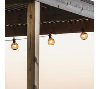Konstsmide Christmas Cadena de luces LED solar para fiestas, 7 W, marrón, IP44, 1800 K