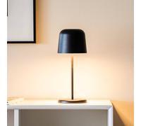 Konstsmide Lámpara de mesa LED recargable Biot, negra, altura 30 cm, IP54, USB
