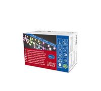 Konstsmide LED Globe Luz Cadena, diodos redondos grandes, con RGB Cambio de color, 40 RGB Diodos, transformador exterior de 24 V, cable negro 3694 - 500