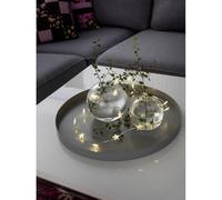 Konstsmide Luces LED de hadas de alambre desnudo y estrellas, cadena de luz de alambre de pin, batería para uso en interiores, 20 diodos blancos cálidos, estáticos o intermitentes, 3 pilas AA