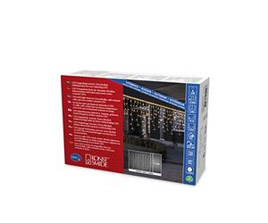 Konstsmide máxima de cortina compacto Sistema - Set básico: luces LED y transformador/para exteriores (IP67)/VDE/transformador exterior de 24 V, cable blanco suave, 100 diodos