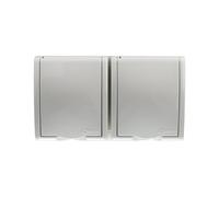 Kontakt-Simon AQGZ1-2Z/11 - Toma de corriente (plástico, IP54, 250 V, 122 mm, 46 mm), color blanco