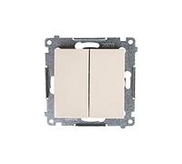 Kontakt-Simon DW5.01/41 - Interruptor eléctrico (blanco, plástico, IP20, IP44, 250 V, 10 A, 75 mm)