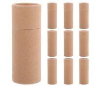 KONTONTY 10 Tubos de Papel Kraft para Embalaje de Té y Manualidades Contenedores Redondos de Cartón Artesanal de 20 Ml Cajas de Tubo Resistentes para Envío y Almacenamiento Portátil