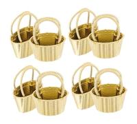 KONTONTY 12 piezas Cesta Pequeña para Almacenamiento y Dulces Diseño Floral Portátil para Bodas Fiestas Decoración Elegante