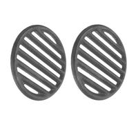 KONTONTY 2 Piezas Parrilla Redonda de Hierro Fundido para Barbacoa y | Acabado Oxidado a Alta Temperatura, Distribución Uniforme del Calor, Uso en Hogar y Exterior, Formato Redondo