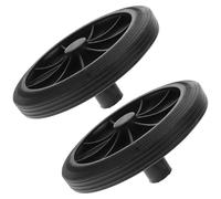 KONTONTY 2 Piezas Rueda de Cubo de Basura Reciclaje de Plástico Negro 2,3cm | Recambios Rueda, Contenedor Basura Ruedas, Cubo de Basura Reciclaje, Recycling Bin, Fácil Mantenimiento y Estabilidad