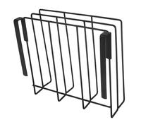 KONTONTY Acero Inoxidable para Tabla de Cortar Negro Soporte Doble | Diseño sin Taladro, Gran Tamaño para Tablas Rectangulares, Organizador Colgante bajo Armario