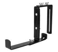 KONTONTY Colgador de Macetas Soporte de Hierro Negro Ajustable, Balcón | Gancho para Jardineras de Balcón, Uso en Hogar y Sala, Superficie Lisa, Estilo Natural