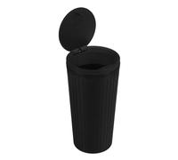 KONTONTY Cubo Compartimentos Abs Negro de Basura Multifuncional para Coche | Antifugas E, Doble Uso para Residuos Húmedos y Secos, Diseño Elegante, Organizador de Coche
