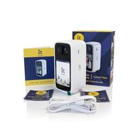Konyks Camini Visio - Cámara Wi-FI 4MP con Pantalla LCD de 2,8" 2,4 y 5 GHz con Pantalla de vídeo y Audio bidireccional y Reloj Integrado