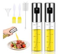 KOOSREEL - Spray de aceite de cocina (2 piezas, 100 ml, aire freír aceite de cocina, aceite en aerosol, cocina alimentaria y freidora de aire antigoteo, adecuado para barbacoa y parrilla