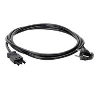 Kopp 226402048 - Cable de alimentación con protección de contacto (2 m, compatible con sistema de ranuras GST18), color negro