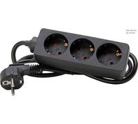 Kopp 3-Way Black Matte Socket With Ground Plug 1 - 128615005 [20 Piezas]