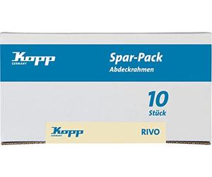 Kopp 404515058 - Marco para 10 enchufes (para instalación horizontal y vertical, 1 orificio), color gris