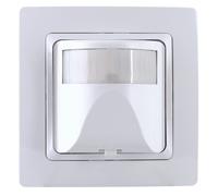 Kopp 808102014 interruptor de movimiento, InfraControl 180 grados, dispositivo completo, incl. Marco de cubierta de 1 vía (diseño París), UP, IP20, dispositivo de 2 hilos, blanco