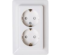 Kopp 927713009 Enchufe con protección de Contacto, Blanco