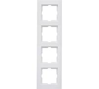 Kopp Athenis 402832063 - Marco para 4 enchufes (acabado mate), color blanco
