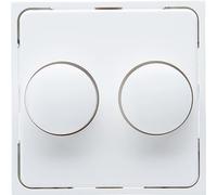 Kopp Athenis 492832183 - Cubierta para regulador de intensidad doble, color blanco