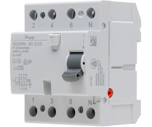 Kopp Disyuntor de corriente residual NR 40A 30mA 4p, RCD, 40A, 30 mA, 4 polos, 754048099, 40A/30mA