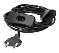 Kopp Euroalargador con interruptor 3 m negro 146305094