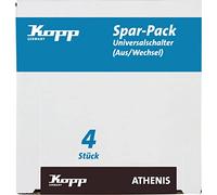 Kopp Interruptor Athenis, Color Acero, Paquete con 4 Piezas, 589647058