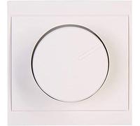 Kopp Malta 843001082 - Interruptor de cambio de presión, regulador de intensidad LED, para bombillas halógenas de 230 V, corte de fase, color blanco