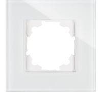 Kopp Marco para Enchufes, para 1 Enchufe de Cristal Auténtico Athenis, Color Blanco, 405302015