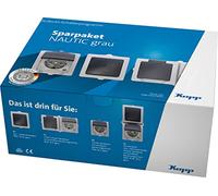 Kopp Nautic 991156004 - Juego de 2 interruptores de conmutación y 3 enchufes con tapa abatible de 1 vía, 1 enchufe con tapa abatible de 2 enchufes y 1 combinación, para entornos húmedos, con